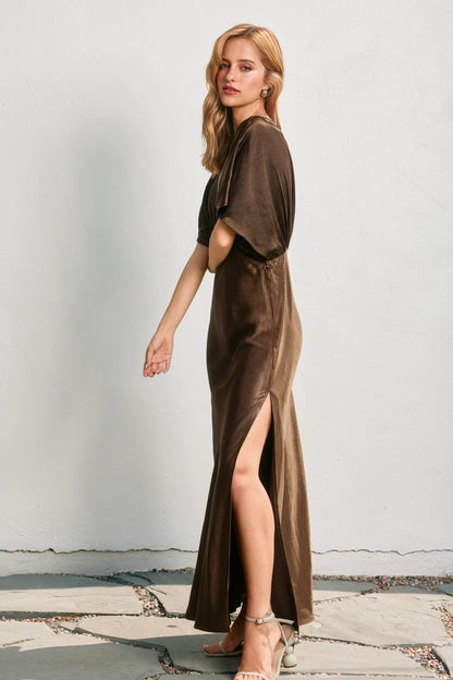 Timeless Radiance Satin Maxi Dress