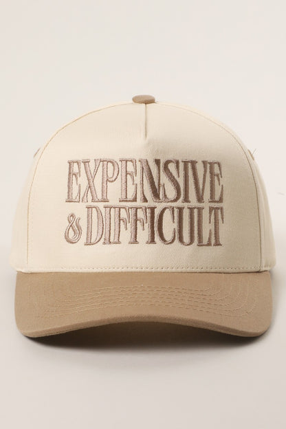 Expensive & Difficult Beige Embroidered Hat
