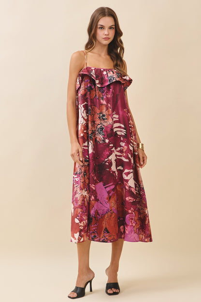 Mulberry Mist Midi Dress