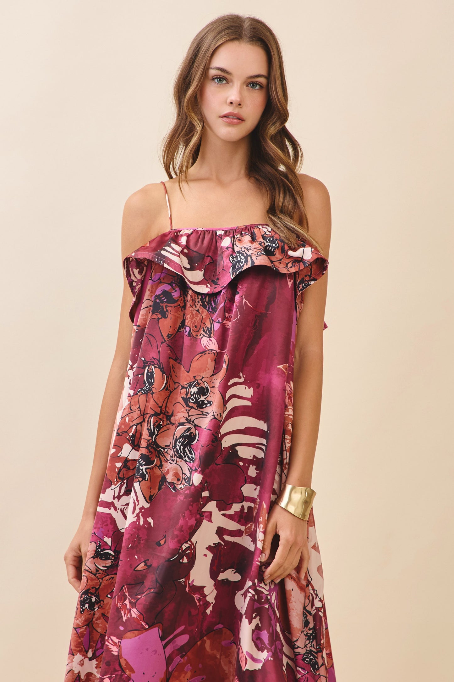 Mulberry Mist Midi Dress