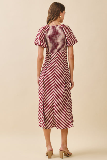 The Harvest Stripe Midi Dress