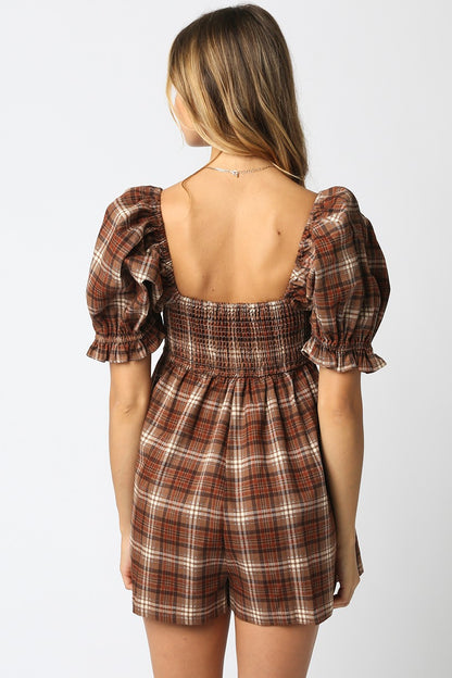 The Gather 'Round Plaid Romper