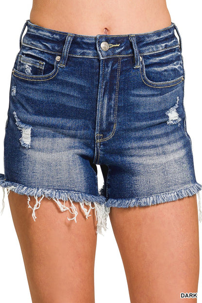 Reset Dark Denim High Rise Shorts