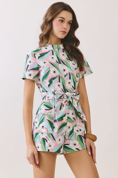 Bloom & Go Belted Romper