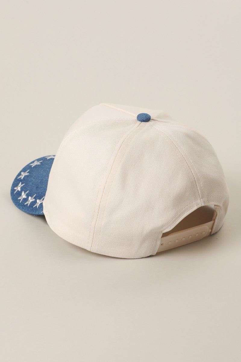 Dark Denim American Hat