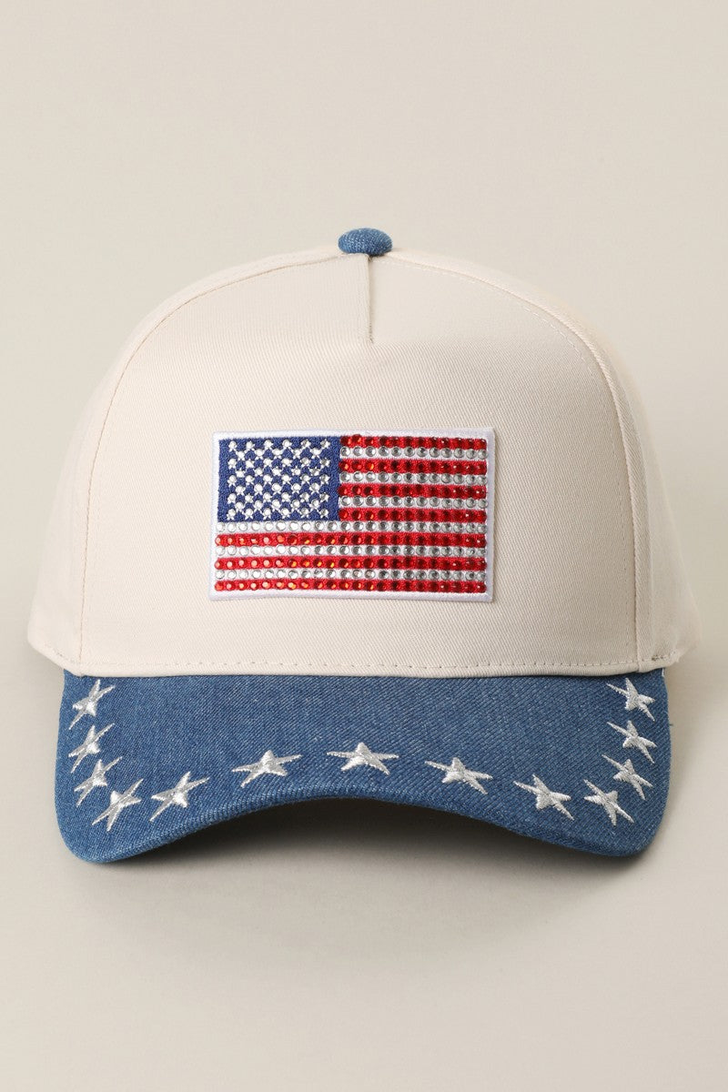 Dark Denim American Hat