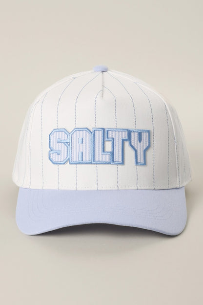 Salty Snapback Blue Embroidered Patch Hat