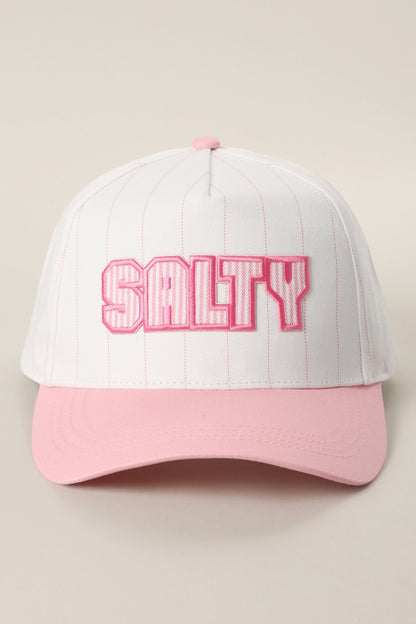 Pink Salty Embroidered Patch Hat