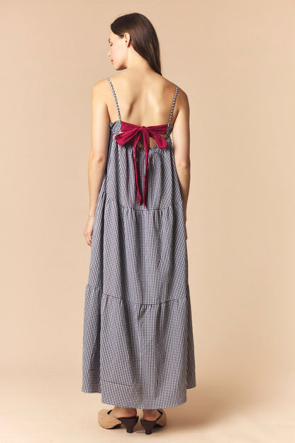 Stadium Stroll Black/Red Maxi Dress