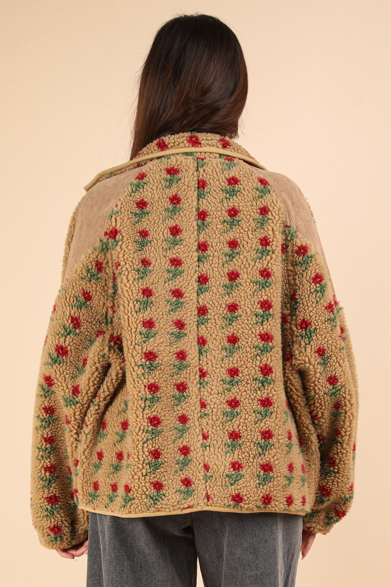 Taupe/Rose Fleece Jacket