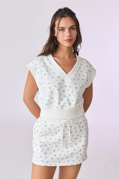 Comfy Chic Floral Skirt Set