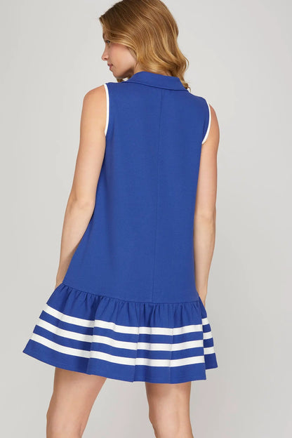 Sideline Social Royal Mini Dress