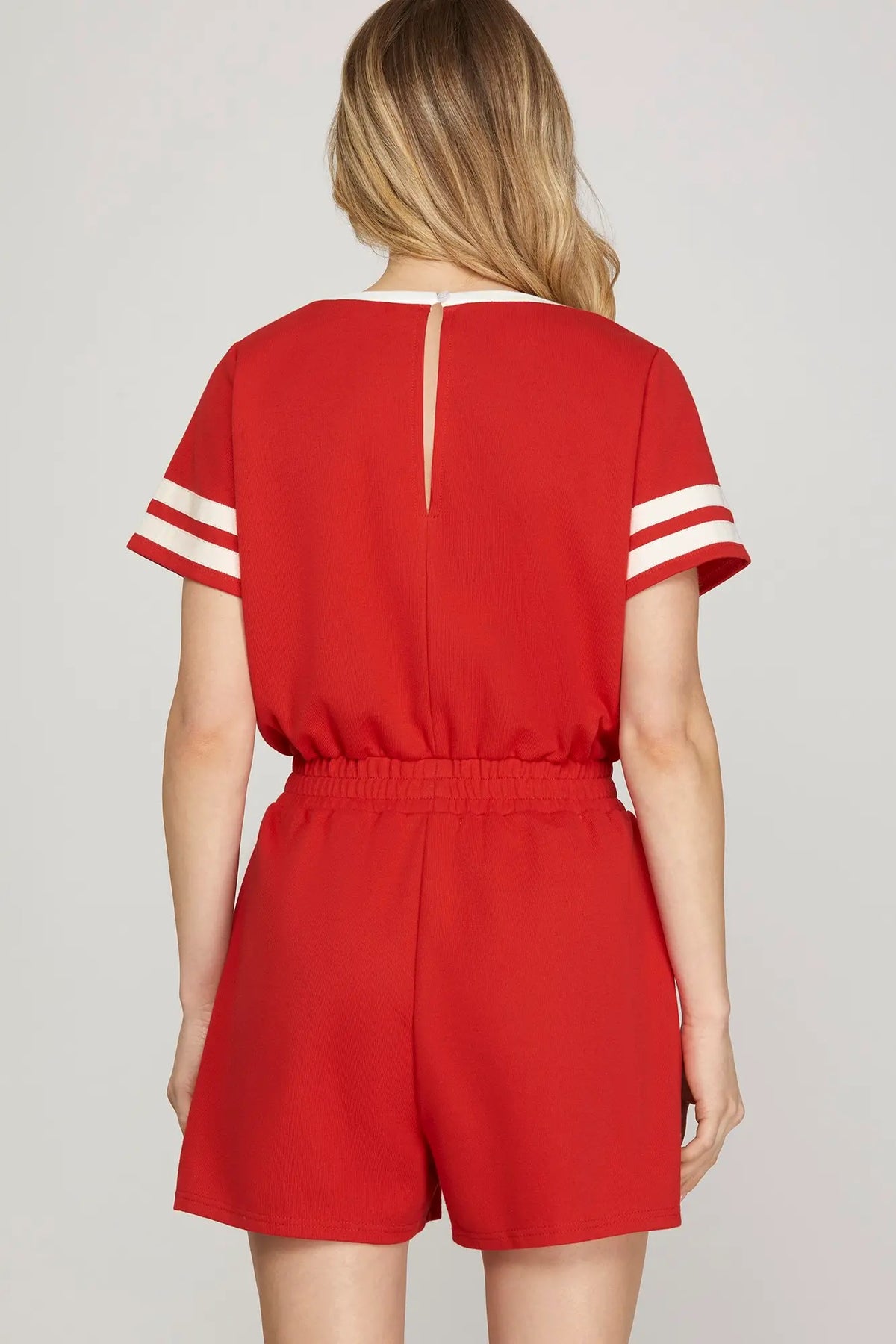 Varsity Weekend Red Romper