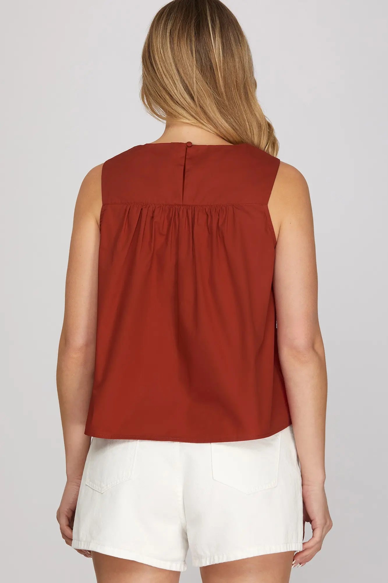 Saturday Social Garnet Ruffle Top