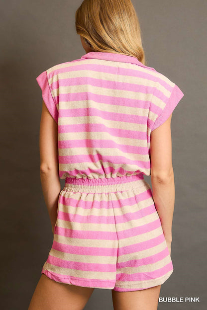 Pink Paradise Terry Romper