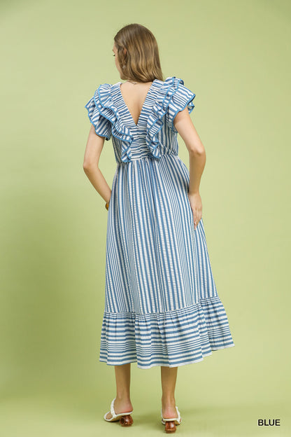 Saltwater Stripe Midi Dress