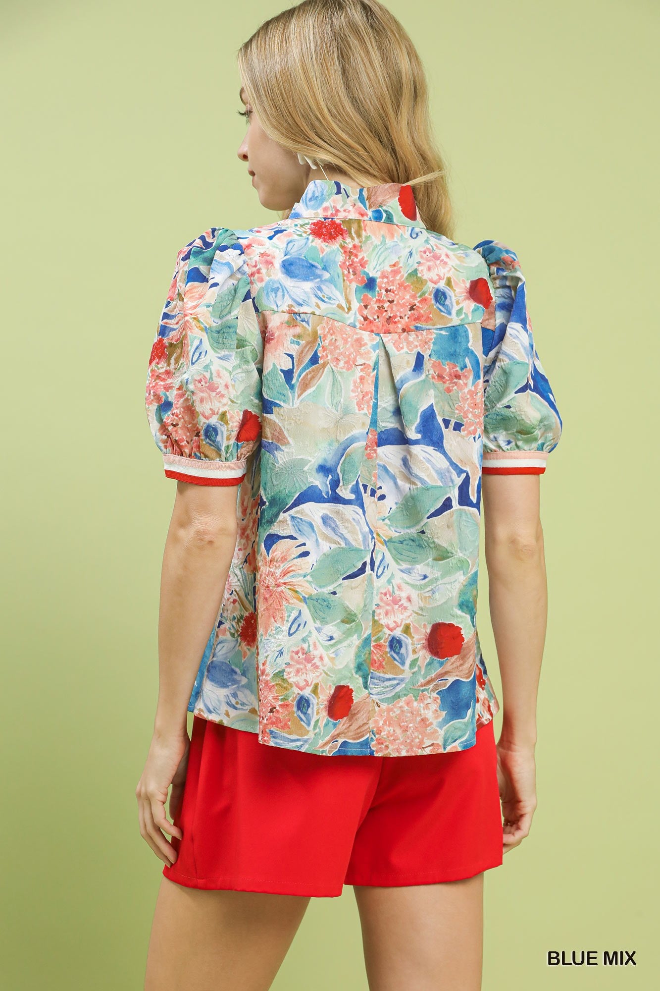 Floral Printed Jacquard Top