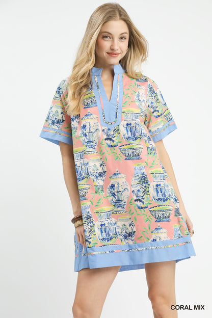 Sunday Tea Chinoiserie Dress