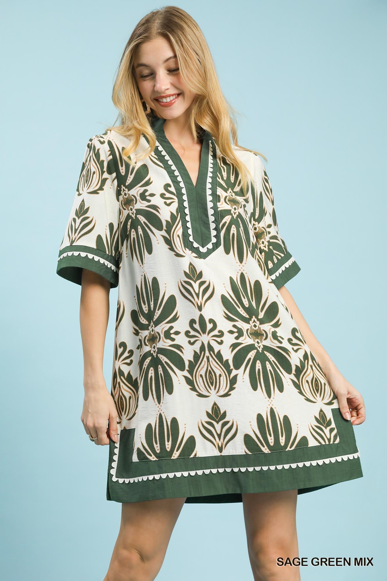 Generations Border Printed Dress