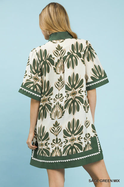 Generations Border Printed Dress