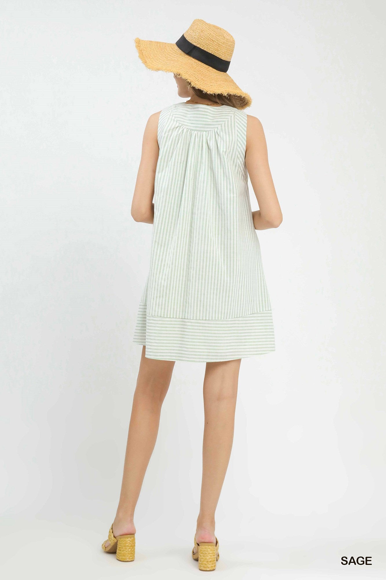 Sage Breeze Swing Dress