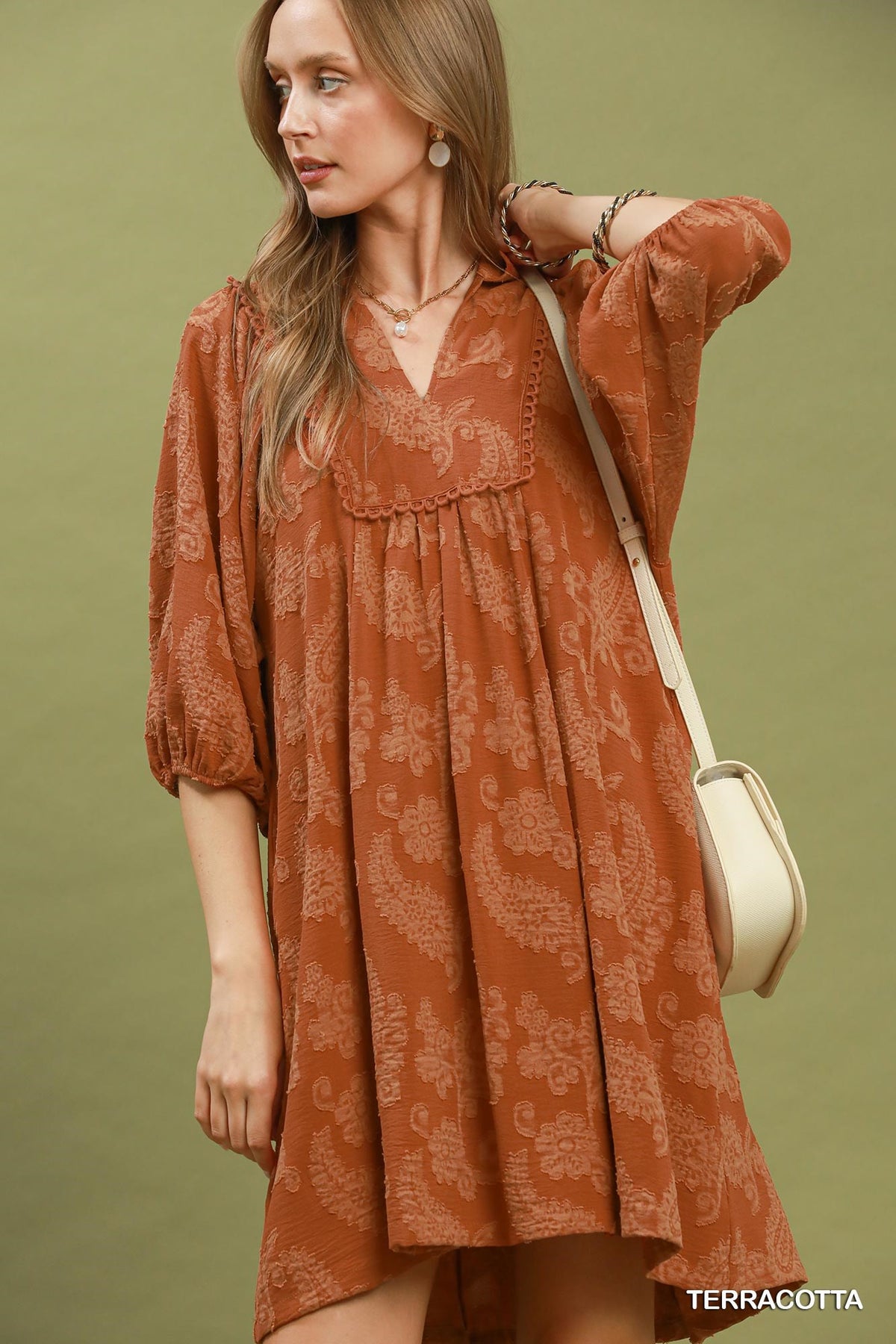 Autumn Paisley Babydoll Dress