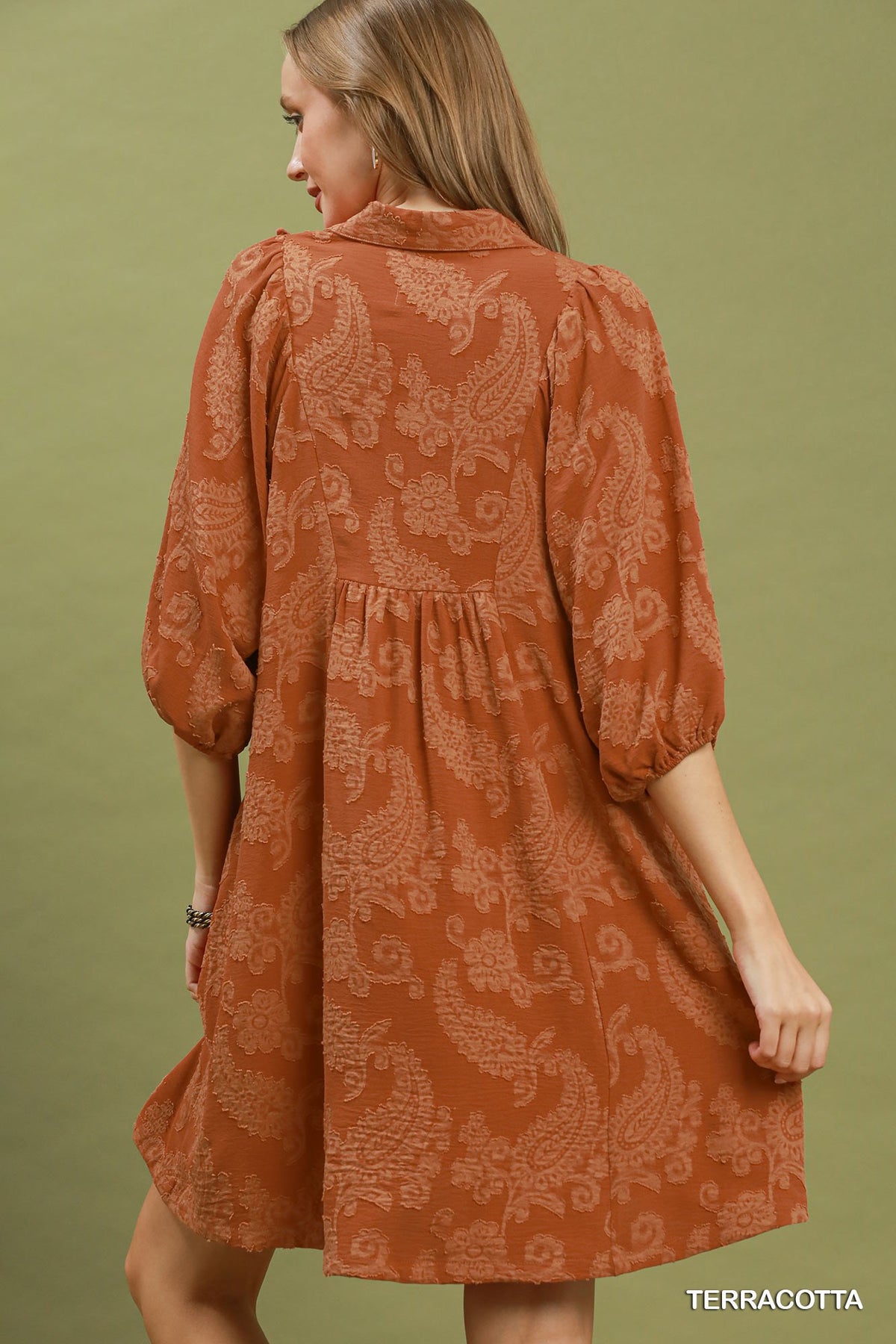 Autumn Paisley Babydoll Dress