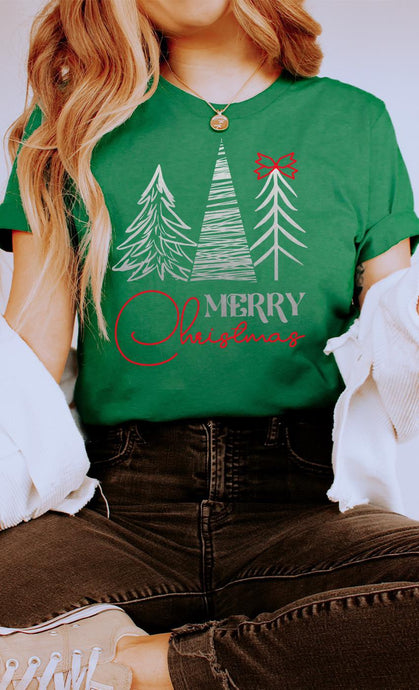 Green Merry Christmas Tee