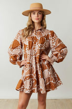 Brown Camo Print Dress