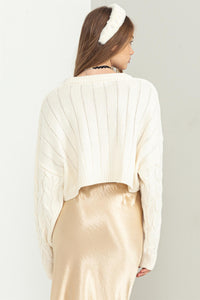 Cream Cable Knit Sweater