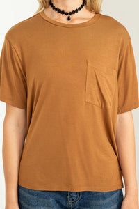 Brown Comfy Pocket Tee