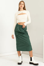 Cream Ribbed Cutout Top