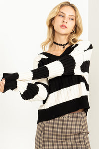 Black/White Striped Sweater