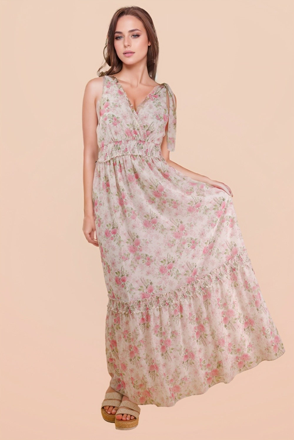 Petal & Pearl Maxi Dress