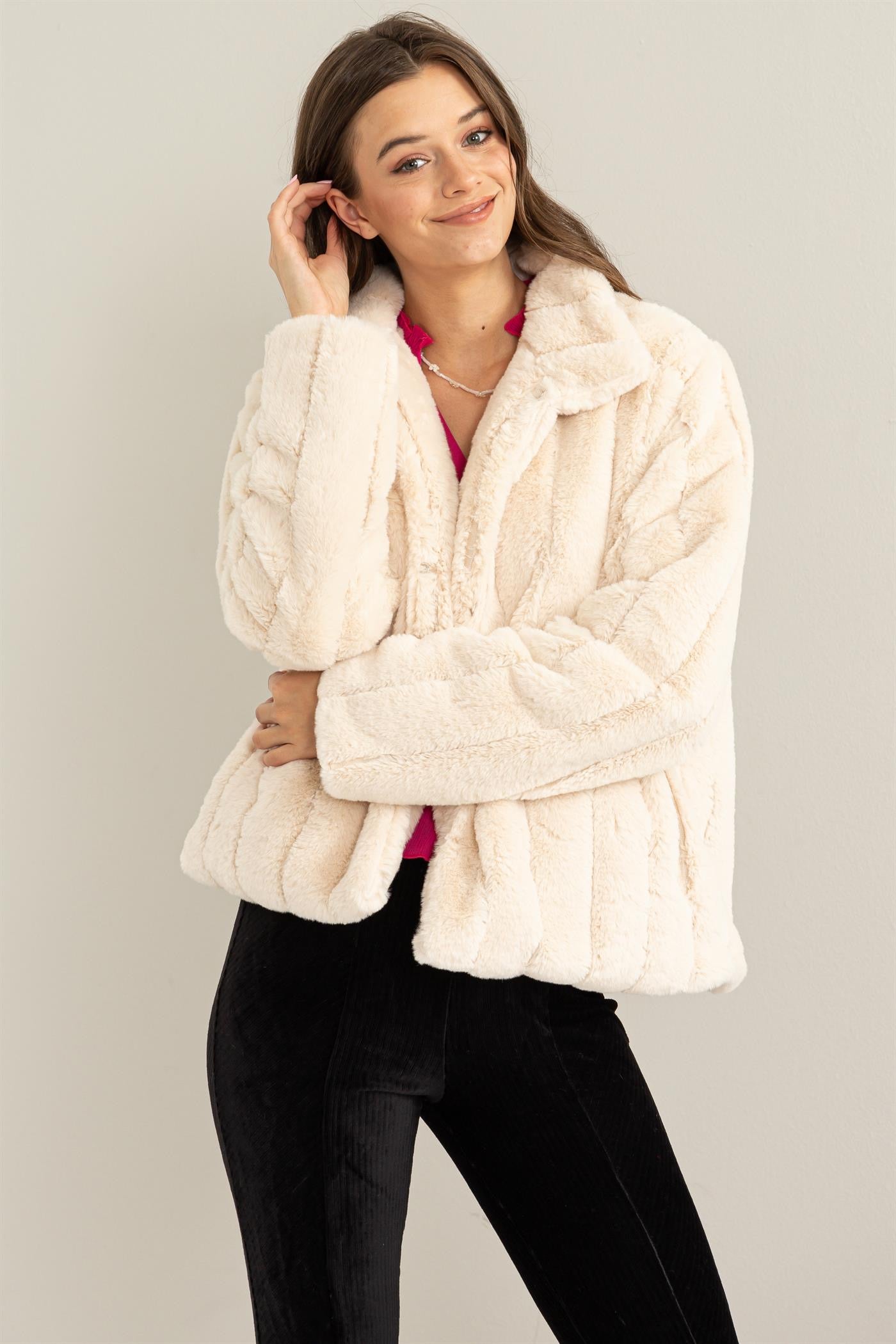 Cream Fur Jacket
