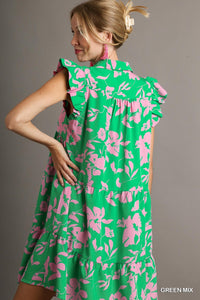 Green Garden Floral Dress