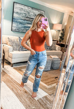 Rust Crew Neck Bodysuit