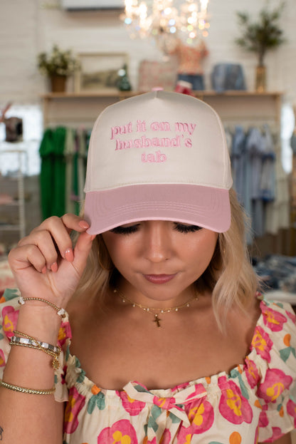 Put It On My Husband's Tab Pink Hat