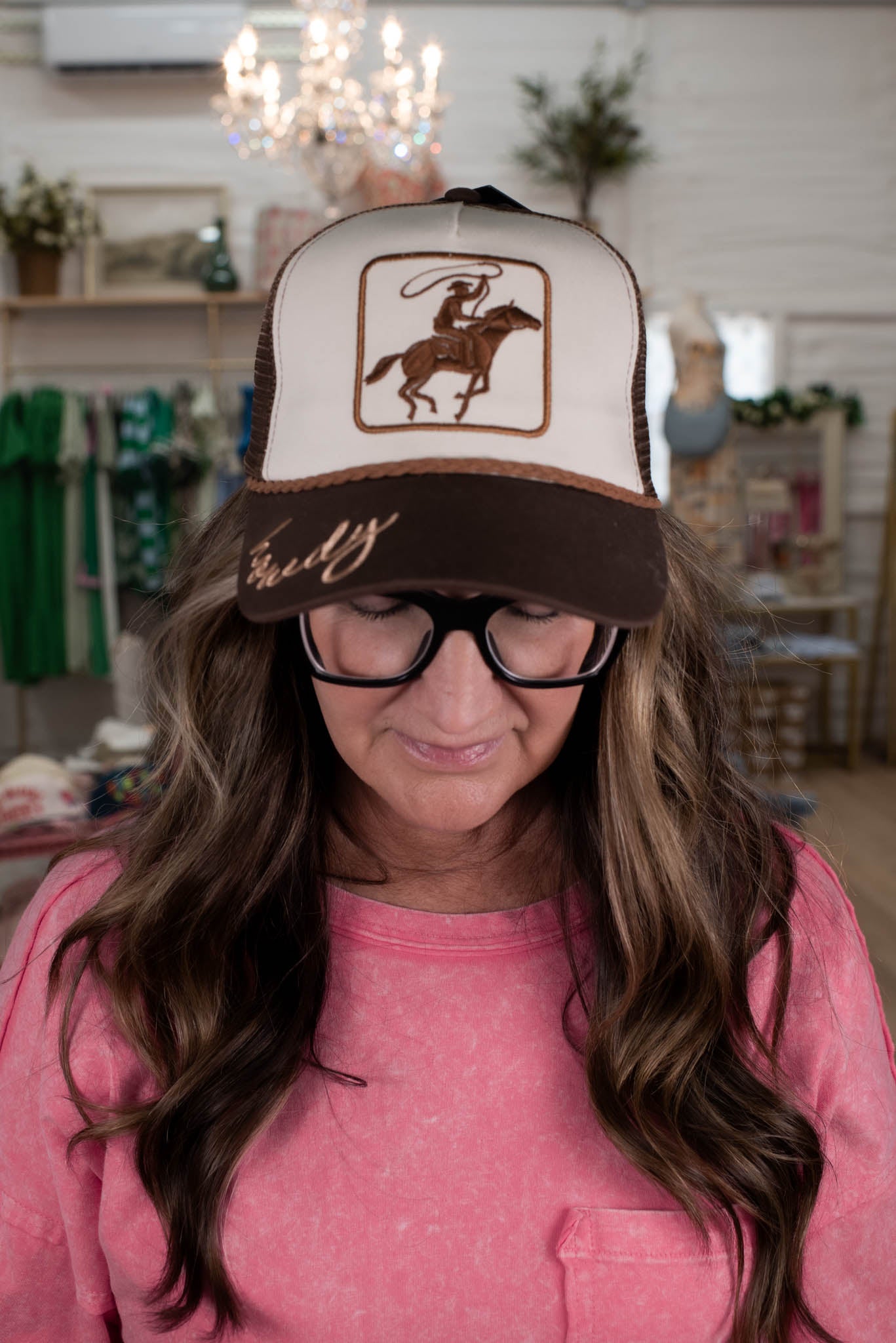 Cowboy Howdy Embroidered Brown Hat