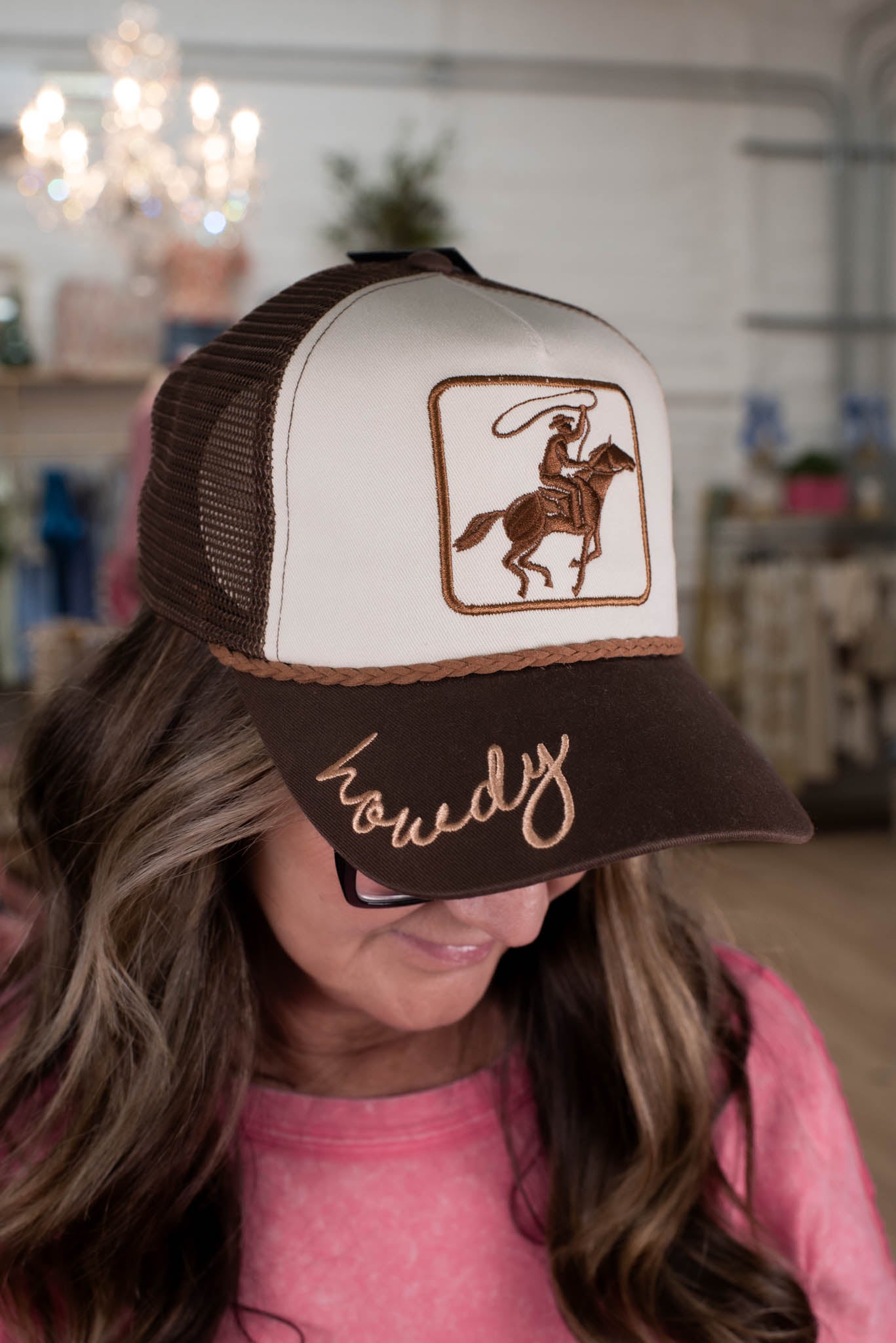 Cowboy Howdy Embroidered Brown Hat