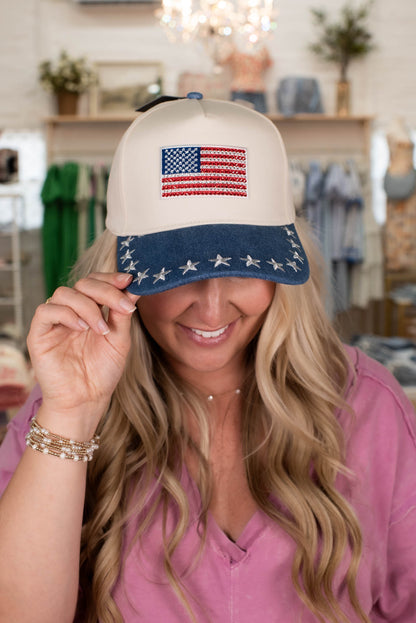 Dark Denim American Hat