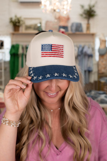 Dark Denim American Hat