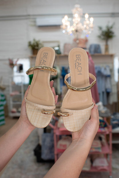 Natural Double Strap Sandals