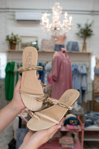 Natural Double Strap Sandals