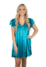 Teal Temptation Satin Dress