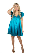 Teal Temptation Satin Dress