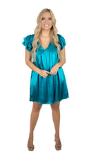 Teal Temptation Satin Dress