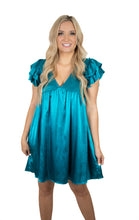 Teal Temptation Satin Dress