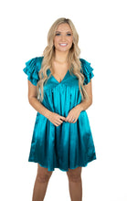 Teal Temptation Satin Dress