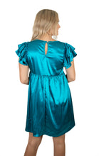 Teal Temptation Satin Dress